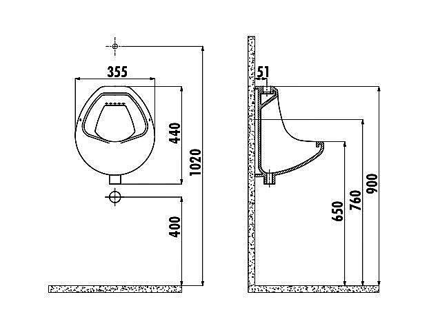 Писсуар CREAVIT TP600 купить в интернет-магазине Sanbest