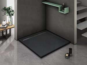 Душевой поддон Weltwasser WW TRS STONE 90x90 10000004412 черный купить в интернет-магазине Sanbest