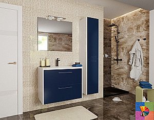 Тумба с раковиной Эстет Vegas 90 любой цвет тумбы и раковины с блестками под заказ для ванной в интернет-магазине Sanbest