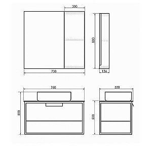 Зеркало со шкафом Comforty Кёльн 75 в ванную от интернет-магазине сантехники Sanbest