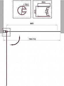 Шторка для ванны BelBagno UNO V-1 70 прозрачная/хром купить в интернет-магазине Sanbest