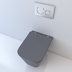 Унитаз подвесной Esbano GARTEZ ESUPGARTGM безободковый, с крышкой микролифт, серый матовый купить в интернет-магазине Sanbest