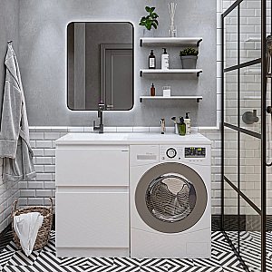 Тумба с раковиной Grossman Марсал 120 белая для ванной в интернет-магазине Sanbest