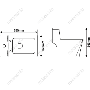 Унитаз моноблок Melana MLN-2007 белый, с крышкой микролифт купить в интернет-магазине Sanbest