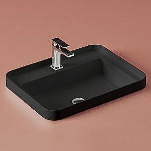 Раковина Artceram Fuori Scala 60,5 TFL034 17 00 черная матовая купить в интернет-магазине Sanbest