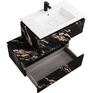 Нижняя тумба Cezares SLIDER-800-1C-PI-NF-P черный фьюжн для ванной в интернет-магазине сантехники Sanbest