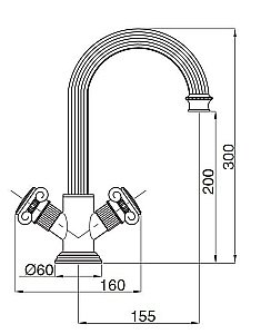 Смеситель для раковины Cezares OLIMP-LS2-02-Sw бронза купить в интернет-магазине сантехники Sanbest