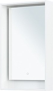 Зеркало Aquanet Милан 336390 50 белый глянец в ванную от интернет-магазине сантехники Sanbest