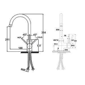 Смеситель для кухни Kaiser Merkur 26633 купить в интернет-магазине сантехники Sanbest