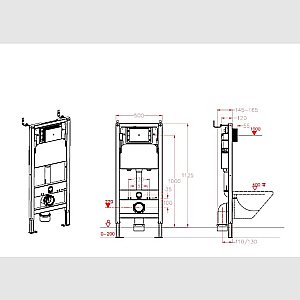 Инсталляция для унитаза Savoy SV101 кнопка белая купить в интернет-магазине сантехники Sanbest
