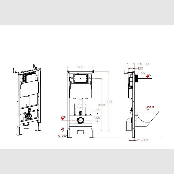 Инсталляция для унитаза Savoy SV101 кнопка белая купить в интернет-магазине сантехники Sanbest