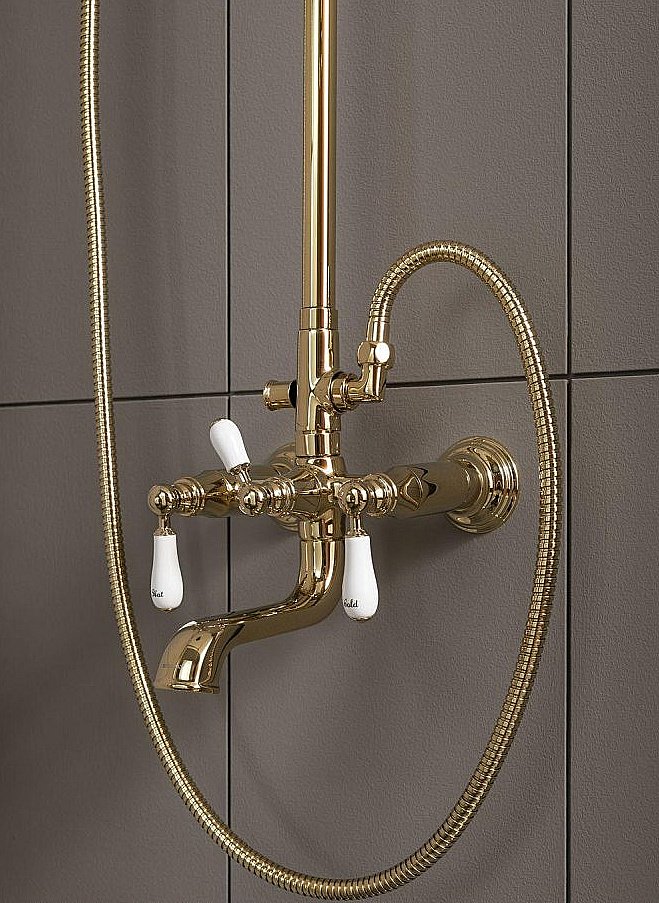 Душевая система Bravat ART F65193BAF-A2-RUS золото купить в интернет-магазине сантехники Sanbest
