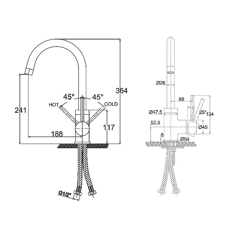 Смеситель для кухни Kaiser Merkur 26633 купить в интернет-магазине сантехники Sanbest
