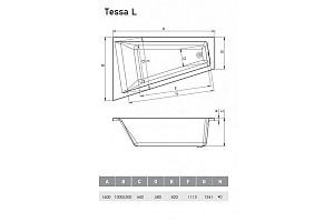 Ванна акриловая Vayer Tessa Гл0000268 160х100 белая купить в интернет-магазине Sanbest