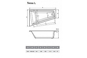 Ванна акриловая Vayer Tessa 160х100 белая купить в интернет-магазине Sanbest