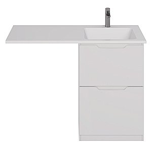 Тумба с  раковиной напольная Dreja BONA 60/120 белый глянец для ванной в интернет-магазине Sanbest