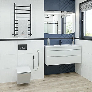 Тумба с раковиной Caprigo Lento 120 два ящика, бланж для ванной в интернет-магазине Sanbest