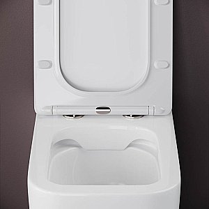 Унитаз приставной Ceramica Nova Cubic Rimless CN1809 безободковый, с крышкой микролифт купить в интернет-магазине Sanbest