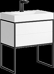 Тумба с раковиной Clarberg Logic 70 белая для ванной в интернет-магазине Sanbest