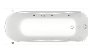 Ванна с гидромассажем BAS Атланта 170x70 купить в интернет-магазине Sanbest