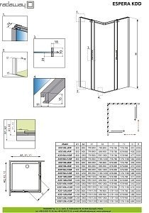 Душевой уголок Radaway Espera KDD 120x100 купить в интернет-магазине Sanbest