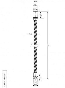 Душевой шланг Cezares CZR-FMM-120-NOP купить в интернет-магазине сантехники Sanbest