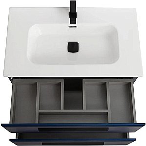 Тумба с раковиной Cezares ECO-CER-N 80 ECO-CER-N-800-2C-SO-SPF-P сапфир для ванной в интернет-магазине Sanbest
