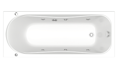 Ванна акриловая с гидромассажем BAS Атланта 170x70