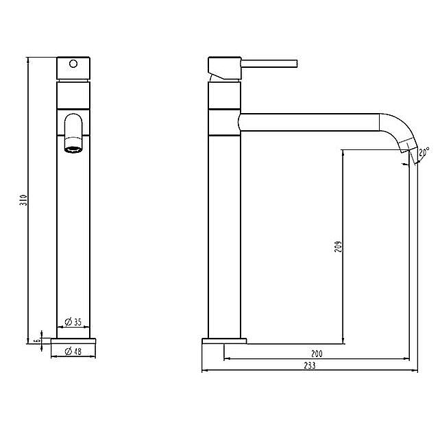 Cмеситель для раковины Caprigo DON 53-524-crm хром купить в интернет-магазине сантехники Sanbest