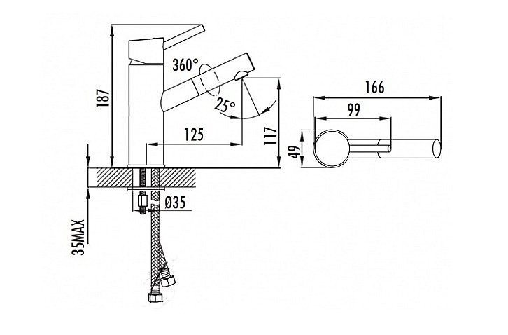 Смеситель для раковины Creavit Ficus FC1198B синий купить в интернет-магазине сантехники Sanbest