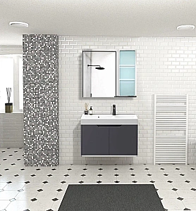 Тумба с раковиной CeruttiSpa Maiella 60 Подвесная Темно-серая для ванной в интернет-магазине Sanbest