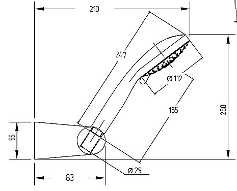 Душевая лейка Migliore Grazia 29688 хром купить в интернет-магазине сантехники Sanbest