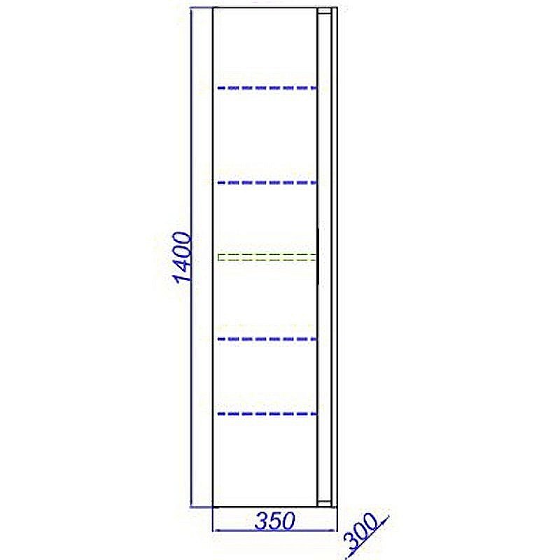 Шкаф-пенал Aqwella Accent 35 дуб золотой для ванной в интернет-магазине сантехники Sanbest