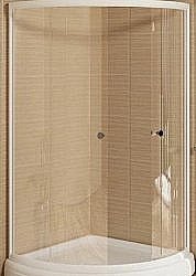 Душевой уголок Радомир Найт 100x100 стекло прозрачное/профиль белый купить в интернет-магазине Sanbest