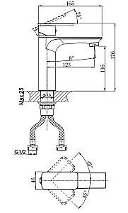 Смеситель для раковины Rush Bruny BR4335-12 купить в интернет-магазине сантехники Sanbest