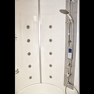 Душевой бокс Радомир Лаура К2 128х128 1-04-6-0-5-0871 стекло матовое/профиль черный купить в интернет-магазине Sanbest