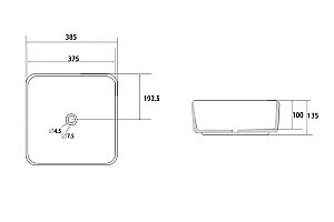 Раковина накладная ABBER Rechteck AC2211MMG золото матовое купить в интернет-магазине Sanbest