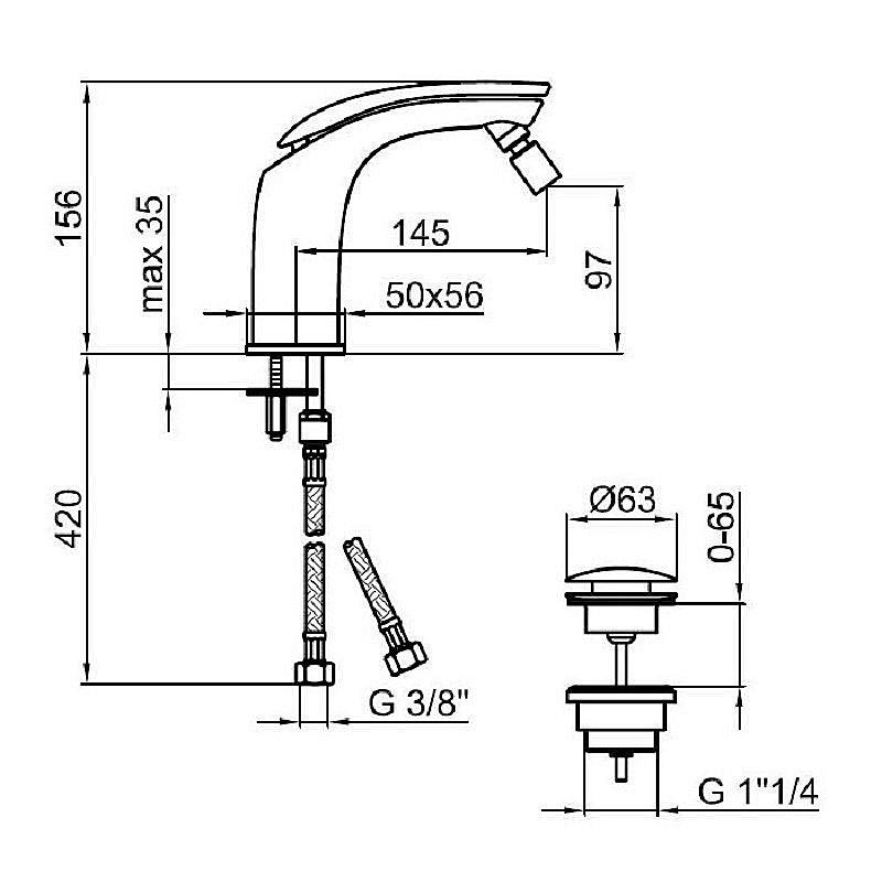 Смеситель для биде Webert Aria AI840102844 купить в интернет-магазине сантехники Sanbest