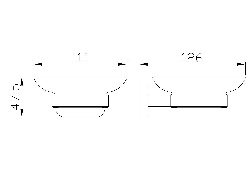 Мыльница с держателем WONZON & WOGHAND GRAFFITY, Темный графит (WW-9322) купить в интернет-магазине сантехники Sanbest