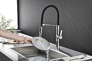 Смеситель для кухни Paulmark Barrel Ba214029-CR хром купить в интернет-магазине сантехники Sanbest