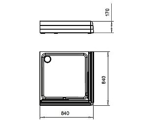 Душевой поддон Радомир Дрим 1-11-0-0-0-007 84х84 белый купить в интернет-магазине Sanbest