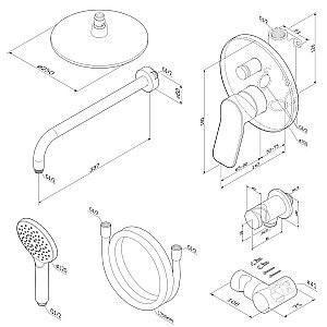 Душевая система AM.PM X-Joy FB85A1RH10 купить в интернет-магазине сантехники Sanbest
