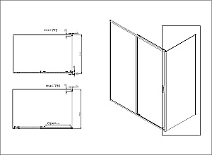 Душевой уголок Allen Brau Priority 120x80 3.32030.MG/3.32055.MG стекло прозрачное/профиль брашированный графит купить в интернет-магазине Sanbest