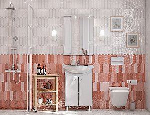 Тумба с раковиной Акватон Джимми 57 У белая для ванной в интернет-магазине Sanbest