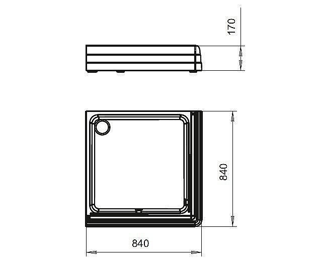 Душевой поддон Радомир Дрим 1-11-0-0-0-007 84х84 белый купить в интернет-магазине Sanbest