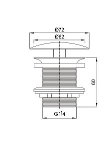 Донный клапан Cezares CZR-А81-01 хром купить в интернет-магазине сантехники Sanbest