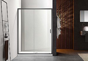 Душевой уголок Aquatek Ария ARI RA 90х100 стекло прозрачное/профиль оружейная сталь купить в интернет-магазине Sanbest