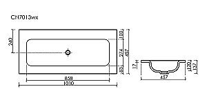 Раковина Ceramica Nova Grace CN7013MBwx черный матовый купить в интернет-магазине Sanbest