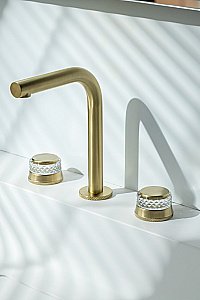 Смеситель для раковины Boheme AURA 152-MG-A матовое золото купить в интернет-магазине сантехники Sanbest