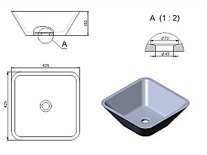 Раковина Holbi Saturn 42 Soft Rock 1.02.004.11.1 белая матовая купить в интернет-магазине Sanbest